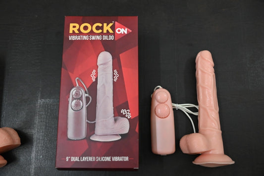 Vibrating + Rotating Dildo : 8 inch